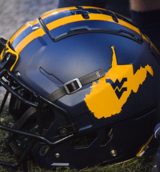 WVU Football blue helmet STOCK