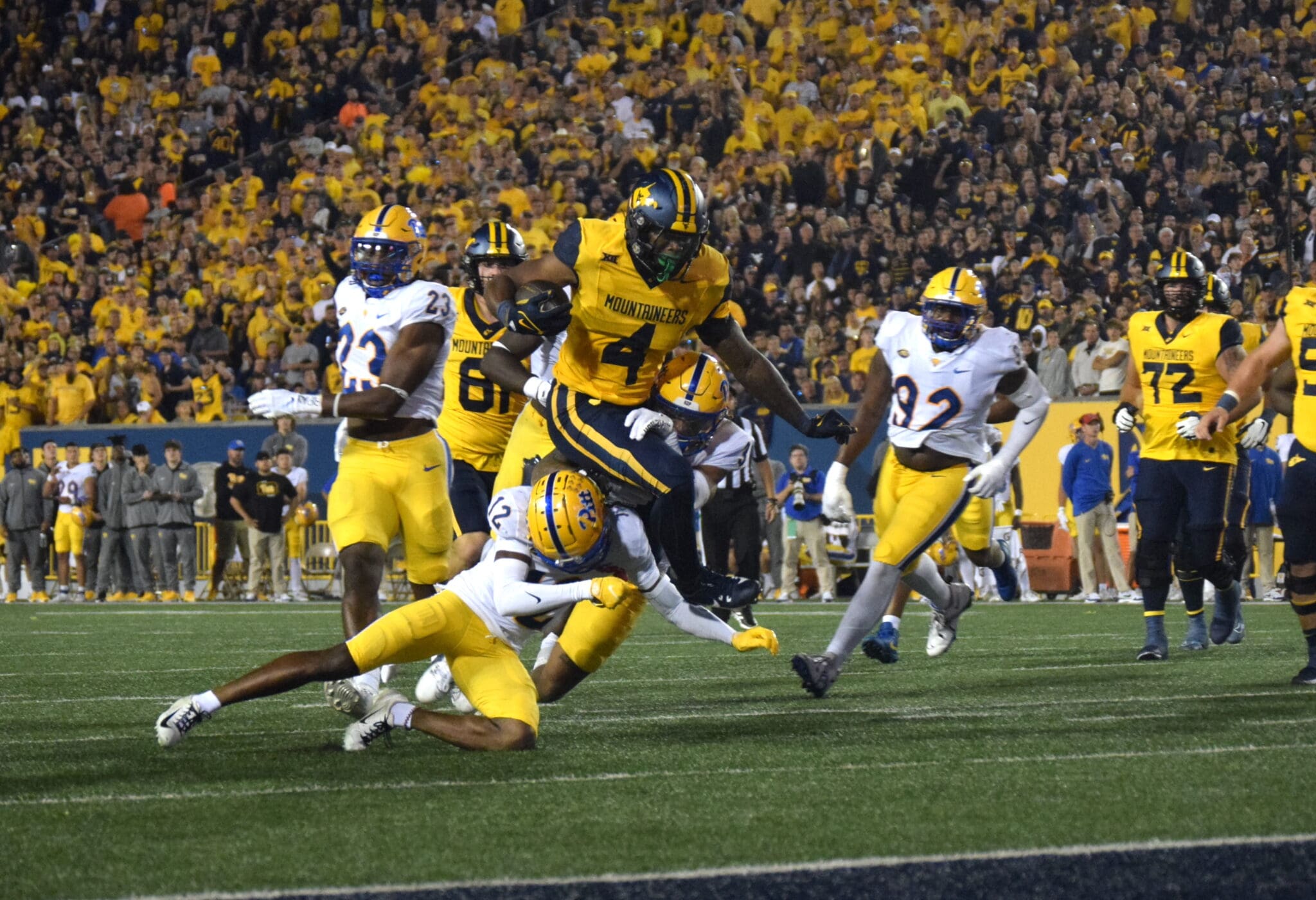 WVU Football RB CJ Donaldson against Pitt