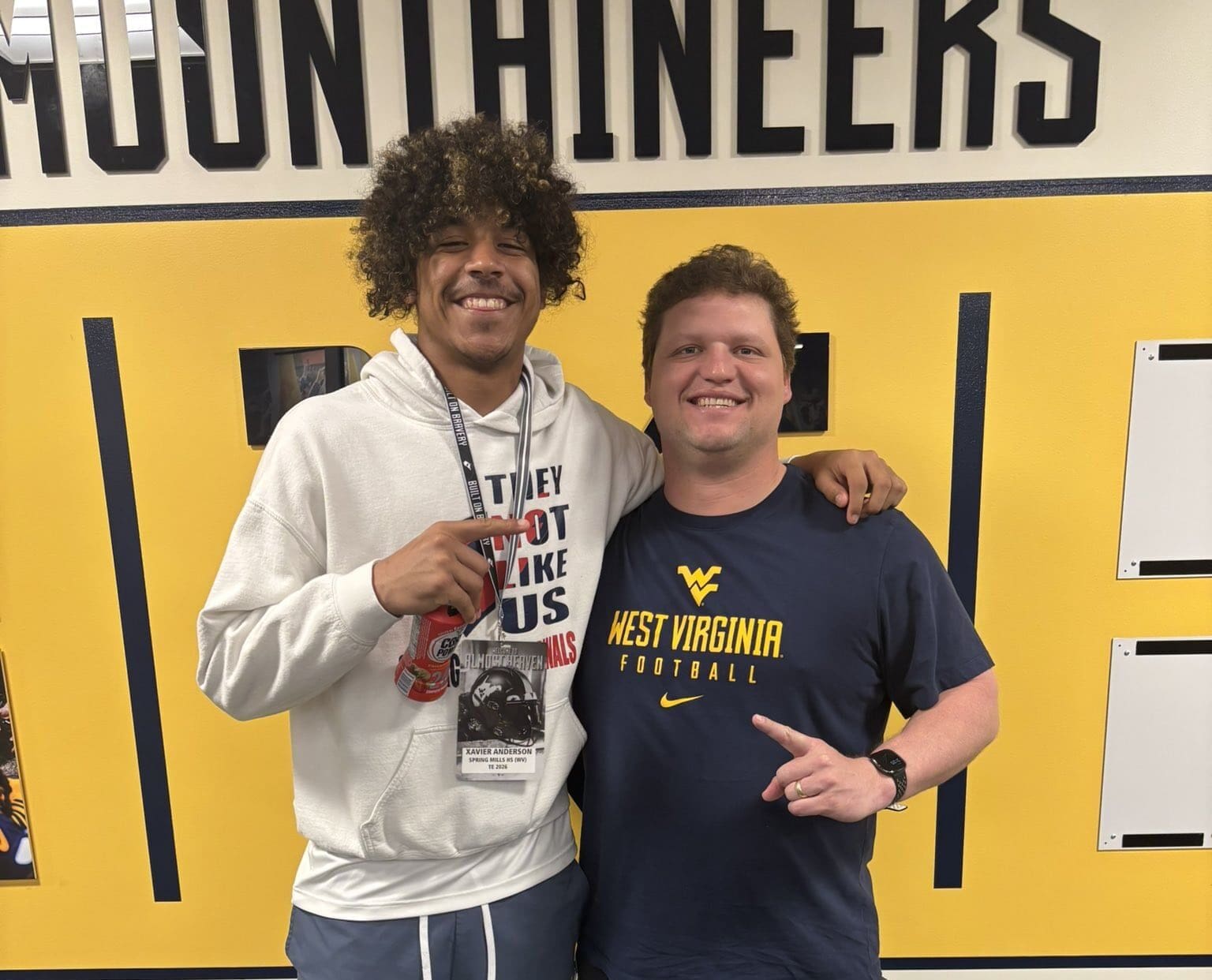 WVU Football TE recruit Xavier Anderson and Michael Nsyewander