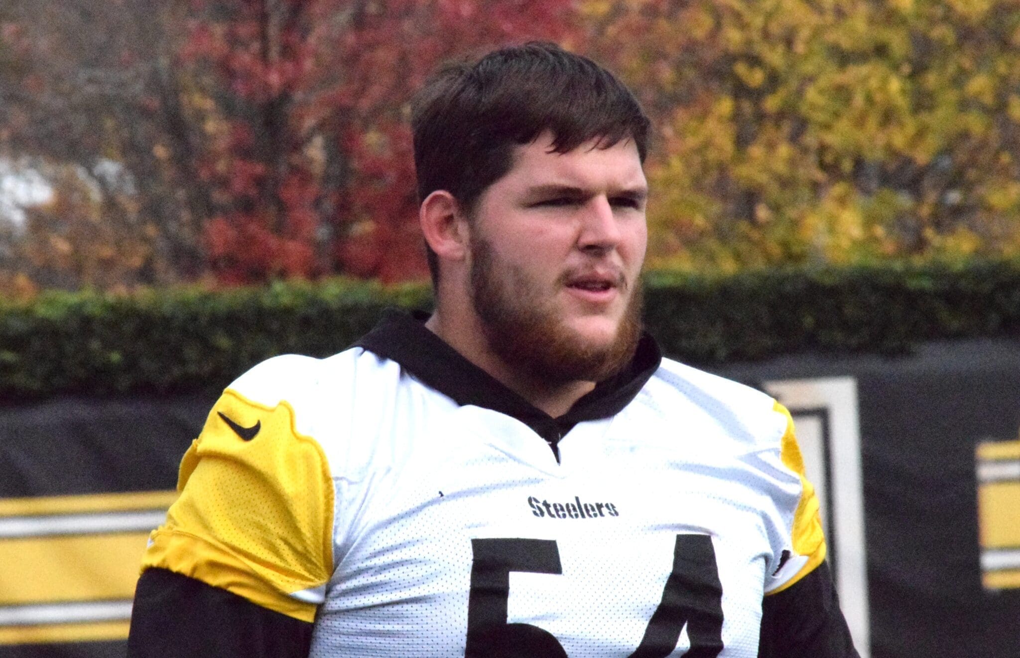 Zach Frazier at Steelers practice