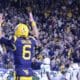 WVU Football QB Garrett Greene celebrating